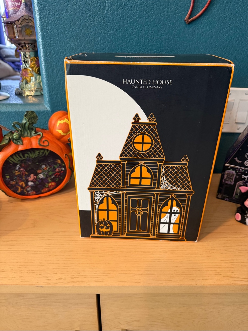 NIB 2010 Bath & Body Works Slatkin Co. Halloween Black Haunted House Candle Hold